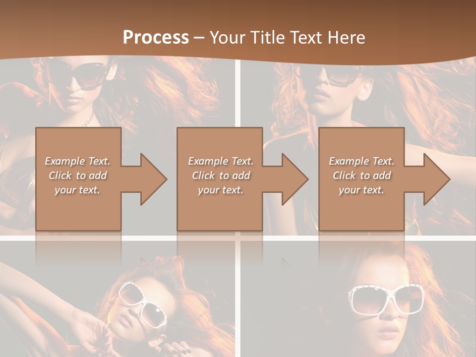Female Hair Model PowerPoint Template