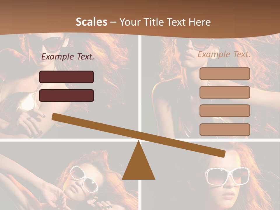 Female Hair Model PowerPoint Template