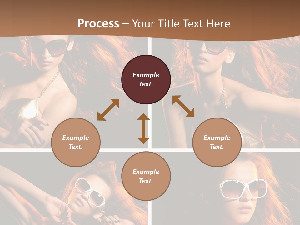 Female Hair Model PowerPoint Template