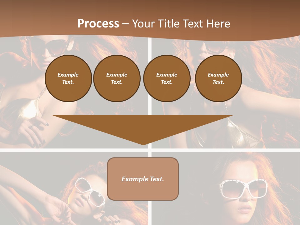 Female Hair Model PowerPoint Template
