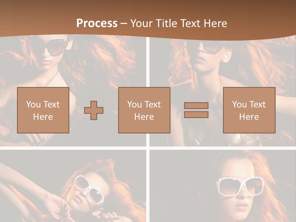 Female Hair Model PowerPoint Template
