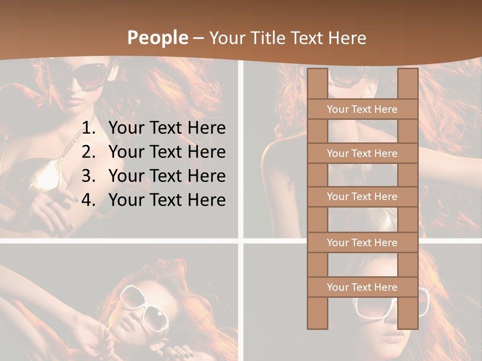 Female Hair Model PowerPoint Template