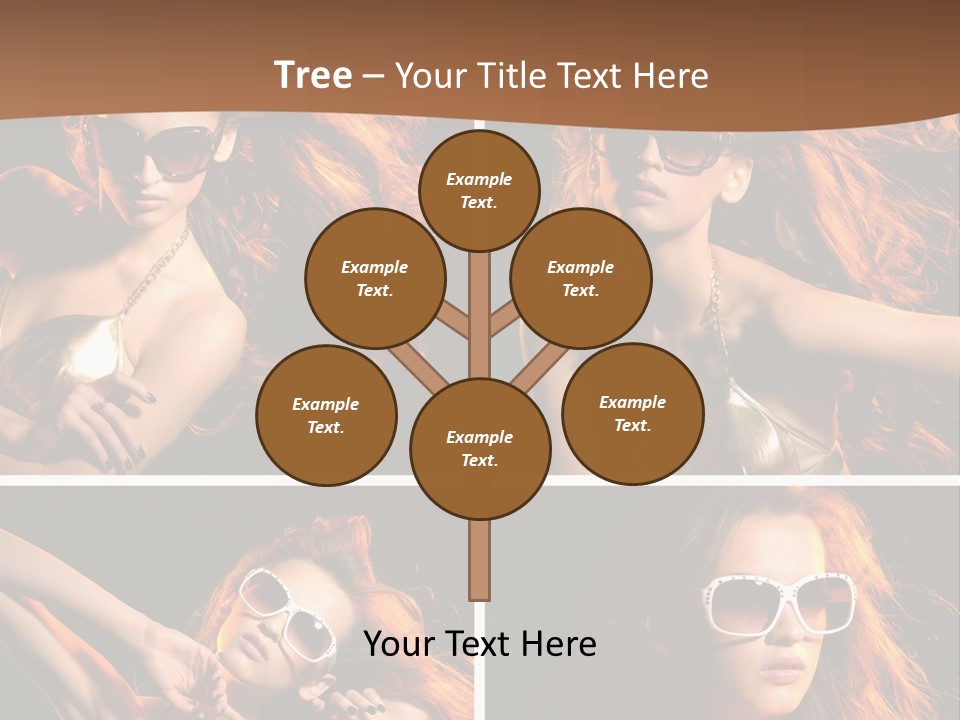 Female Hair Model PowerPoint Template