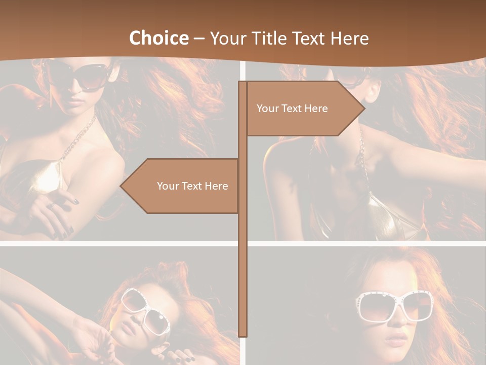 Female Hair Model PowerPoint Template