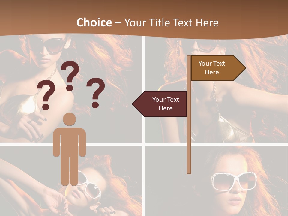 Female Hair Model PowerPoint Template