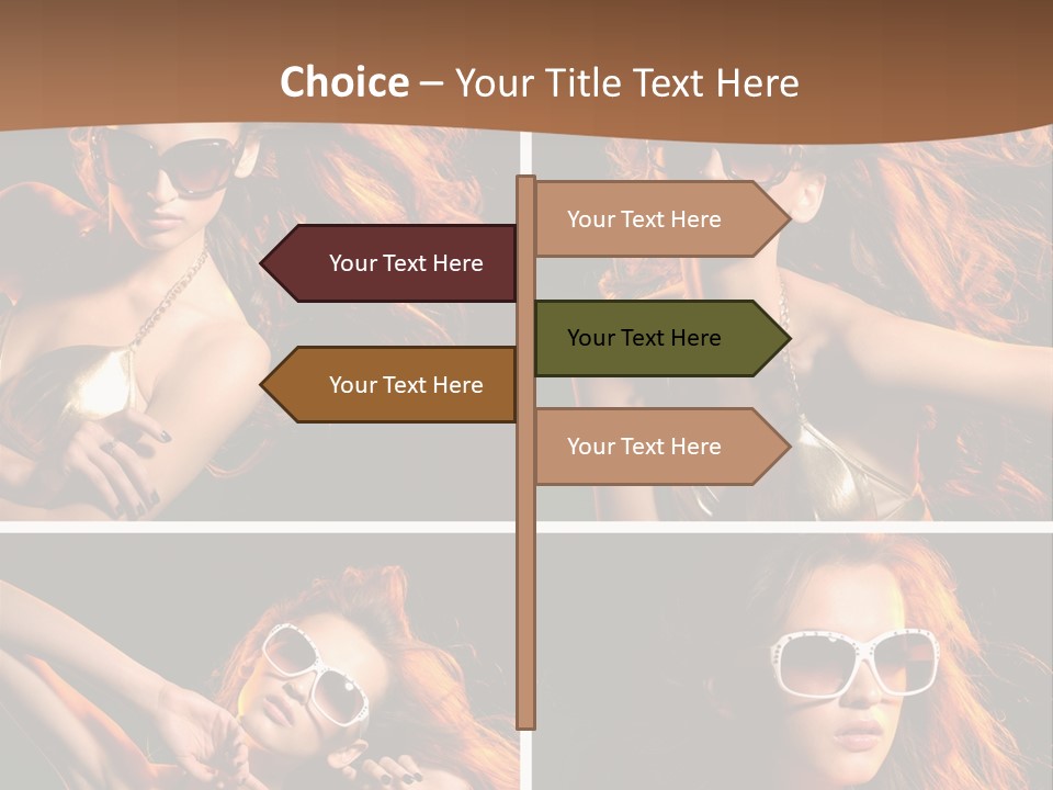 Female Hair Model PowerPoint Template