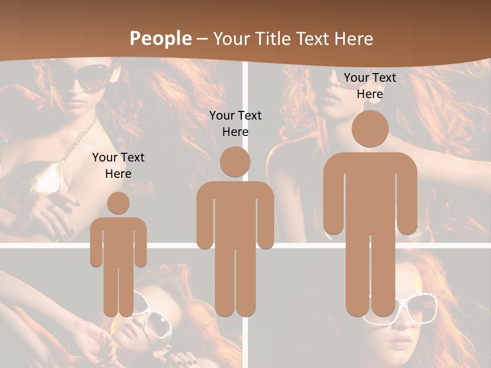 Female Hair Model PowerPoint Template