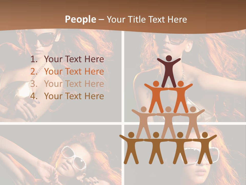 Female Hair Model PowerPoint Template