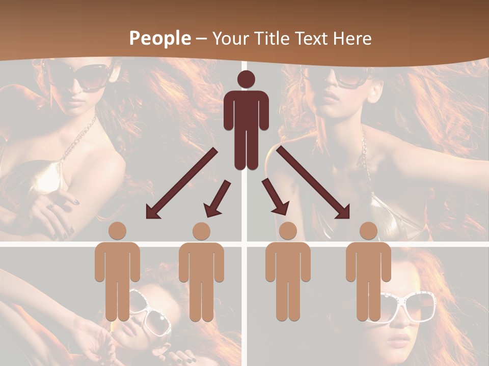 Female Hair Model PowerPoint Template