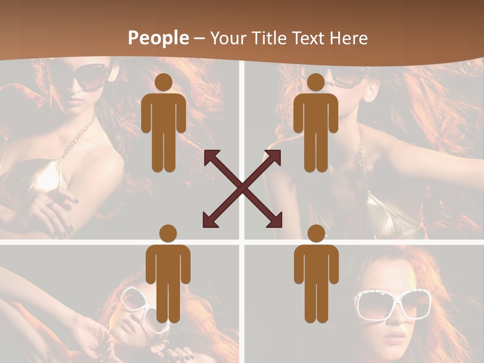 Female Hair Model PowerPoint Template