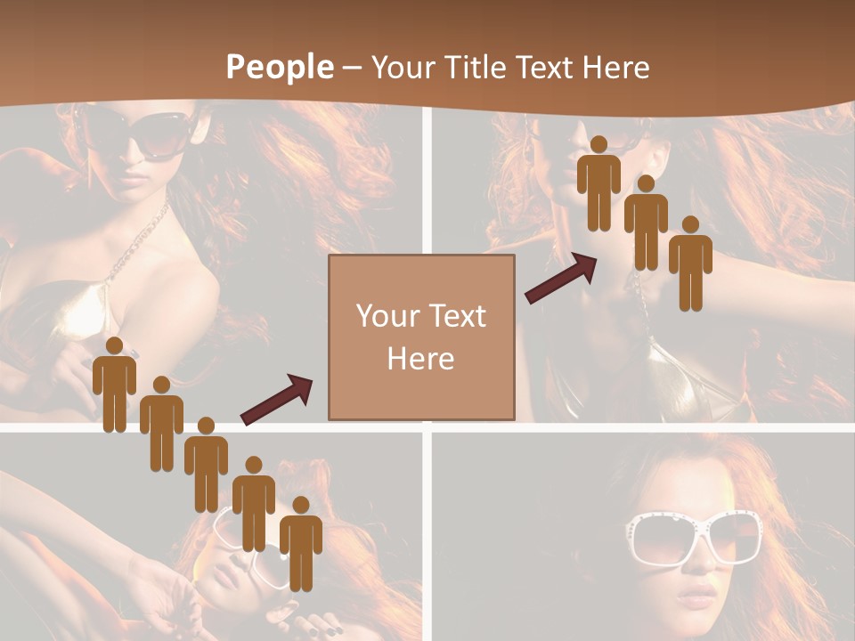 Female Hair Model PowerPoint Template