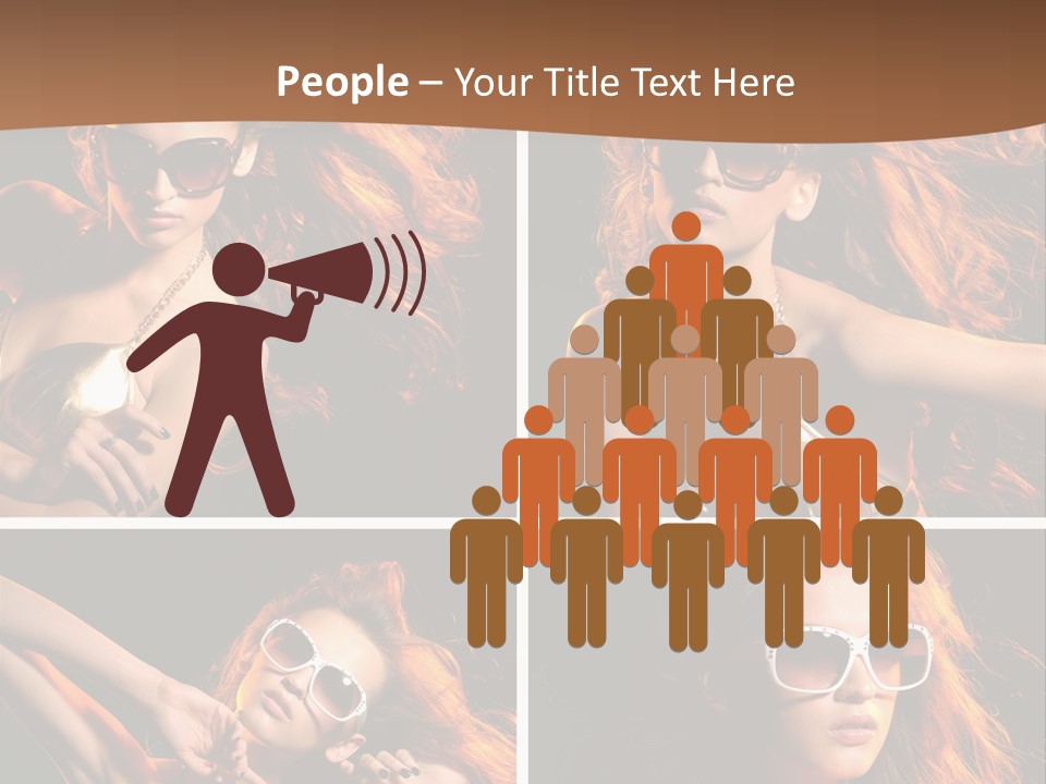 Female Hair Model PowerPoint Template