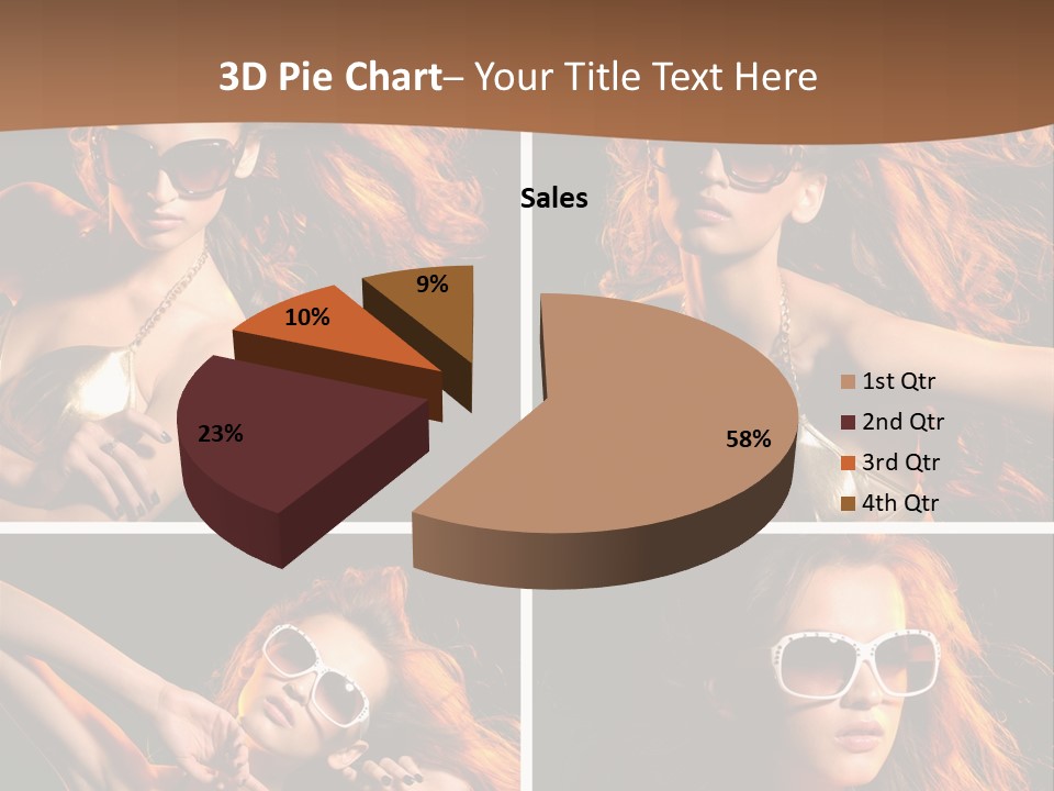 Female Hair Model PowerPoint Template