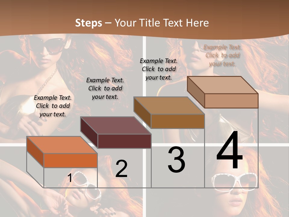 Female Hair Model PowerPoint Template