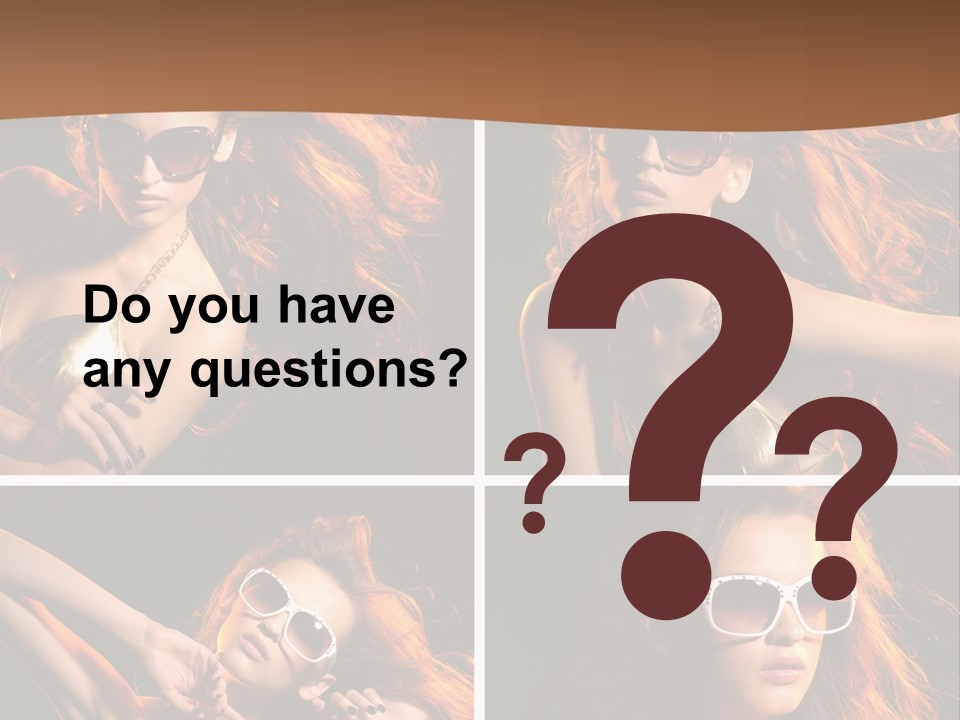 Female Hair Model PowerPoint Template