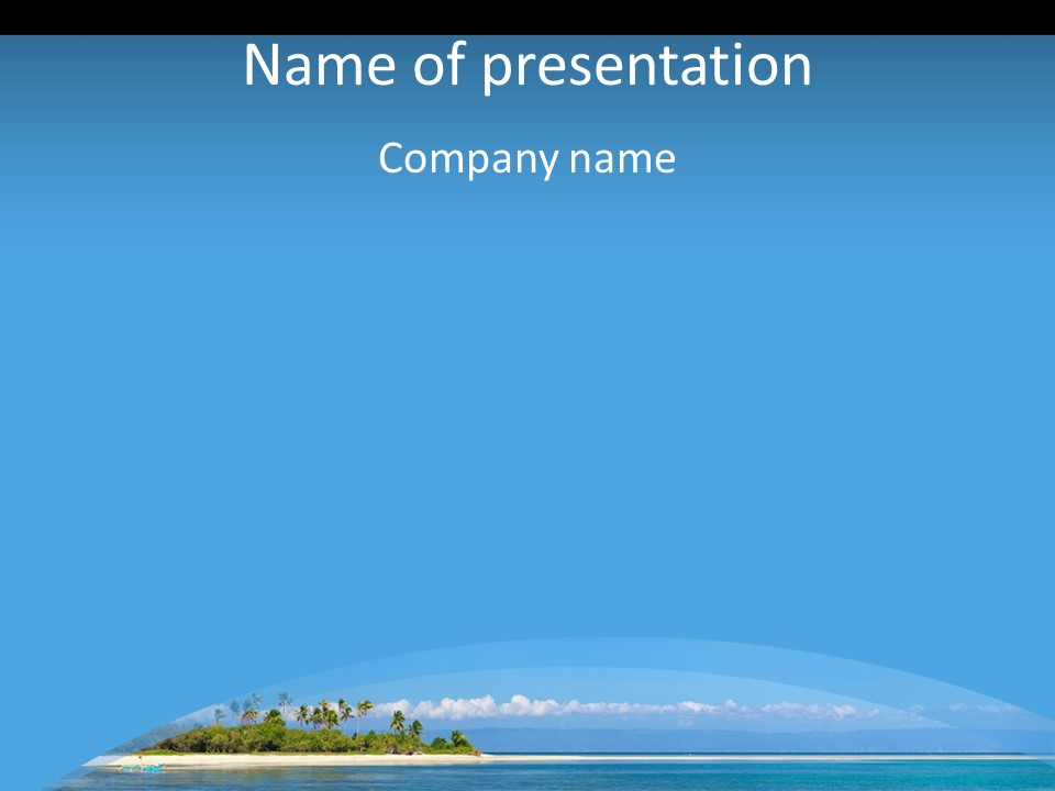 Tree Sky Shore PowerPoint Template