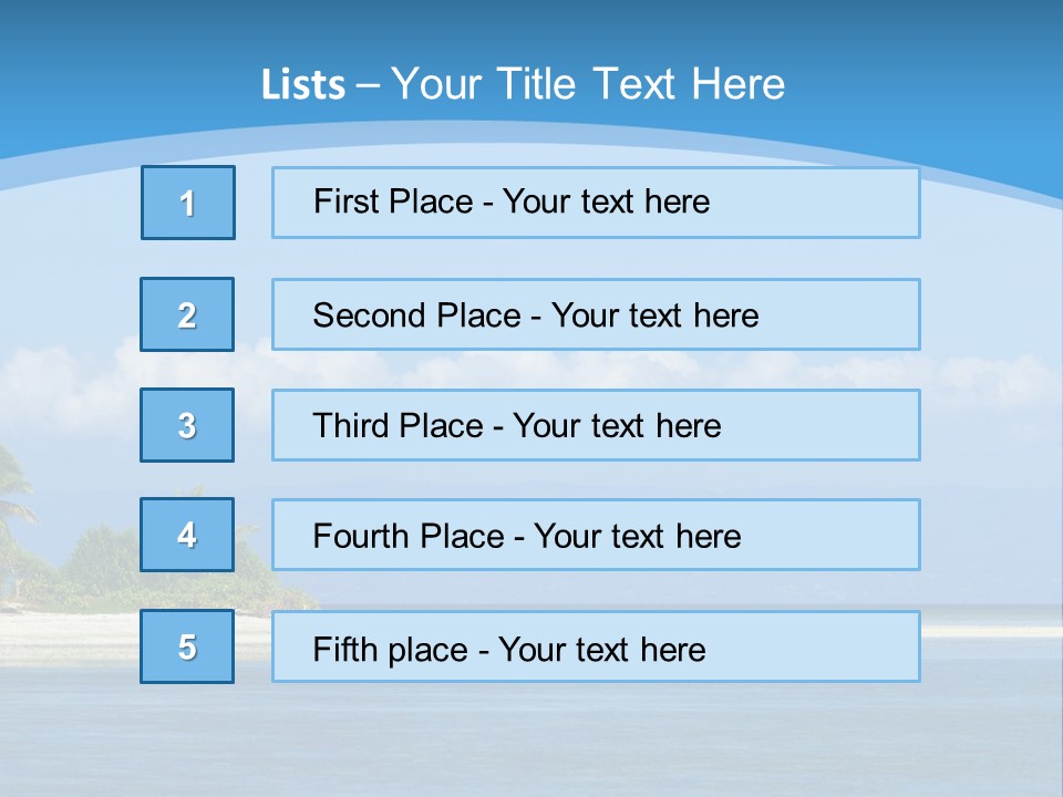 Tree Sky Shore PowerPoint Template