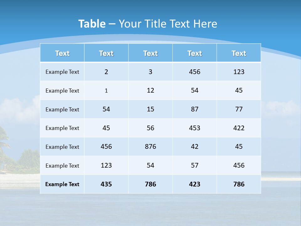 Tree Sky Shore PowerPoint Template