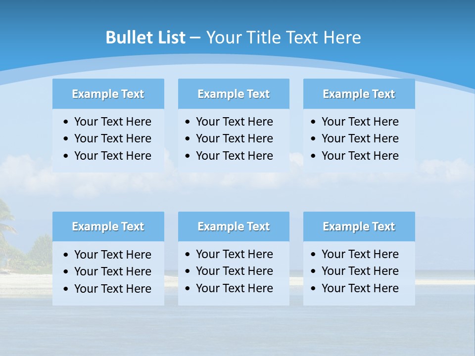 Tree Sky Shore PowerPoint Template