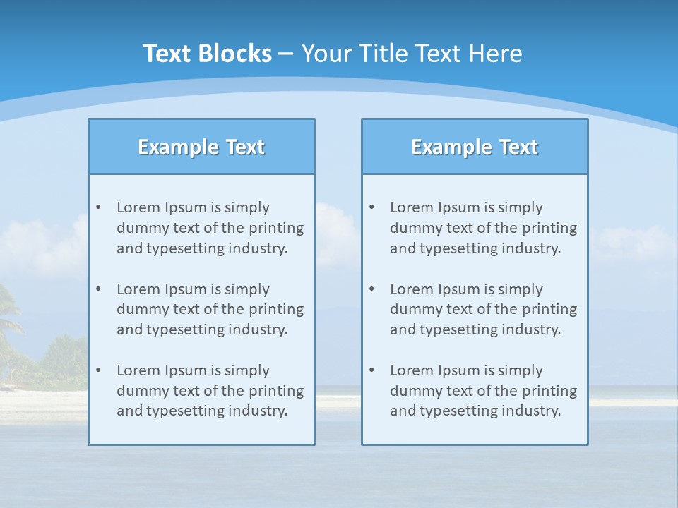 Tree Sky Shore PowerPoint Template