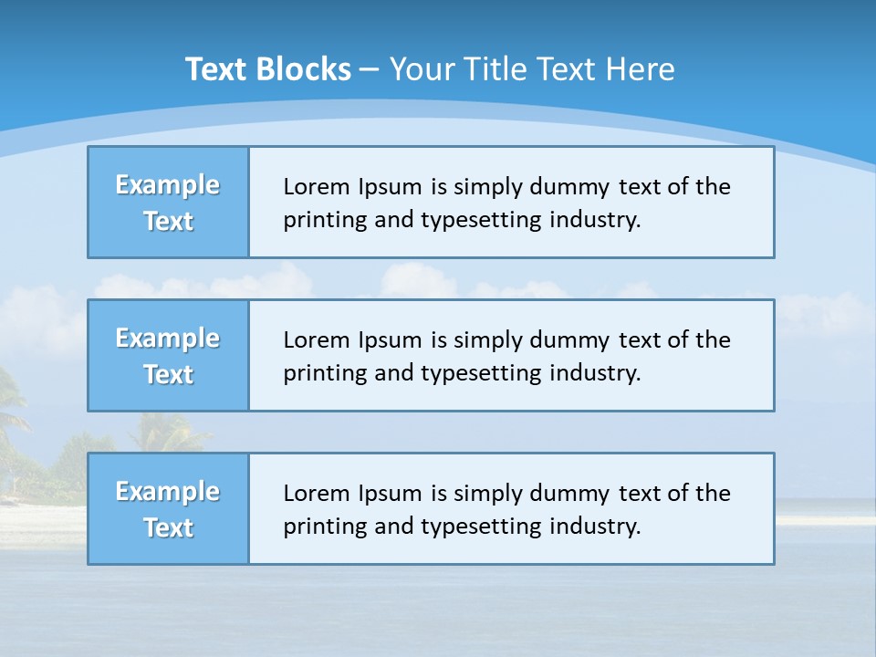 Tree Sky Shore PowerPoint Template