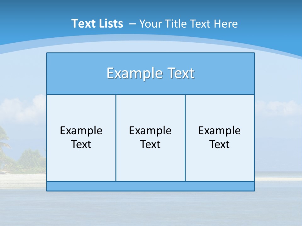 Tree Sky Shore PowerPoint Template