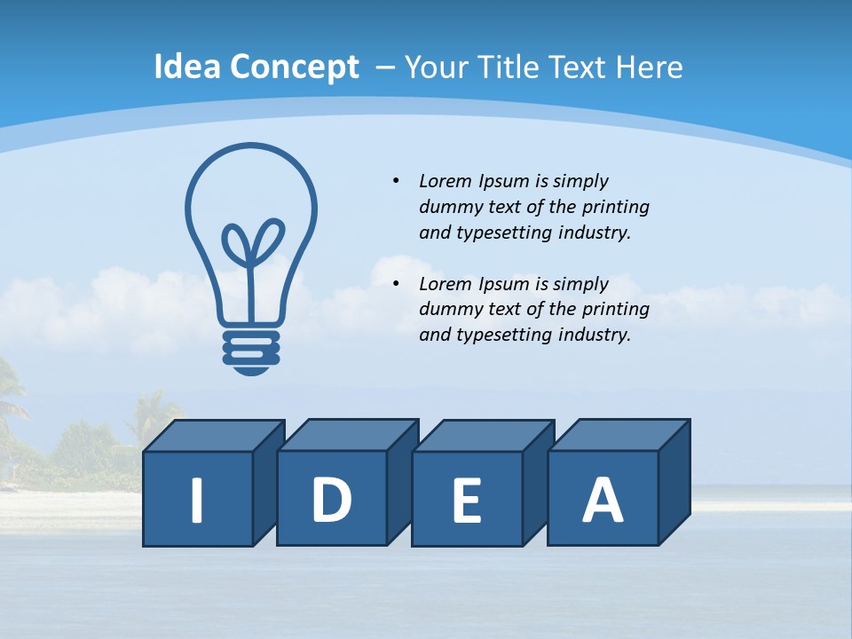 Tree Sky Shore PowerPoint Template