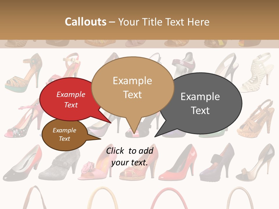 Ladies Shoes And Bags PowerPoint Template