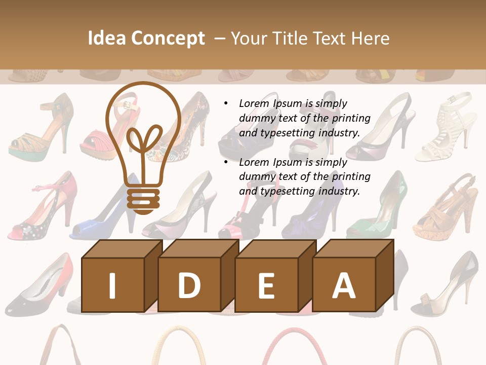 Ladies Shoes And Bags PowerPoint Template