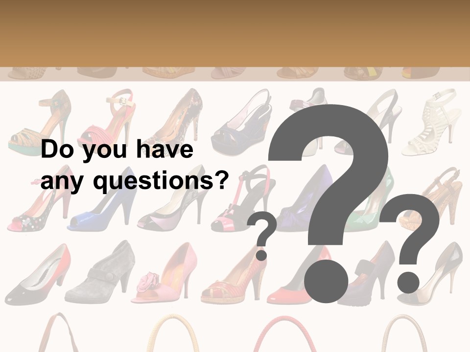Ladies Shoes And Bags PowerPoint Template