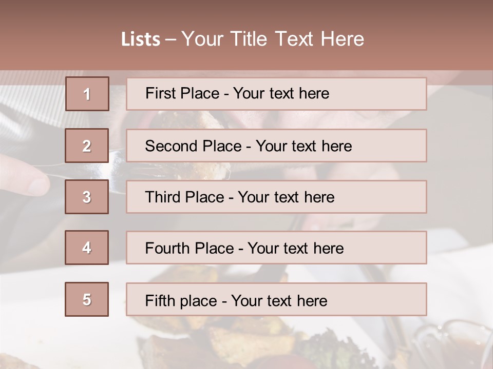 Gathering Objects Healthy PowerPoint Template