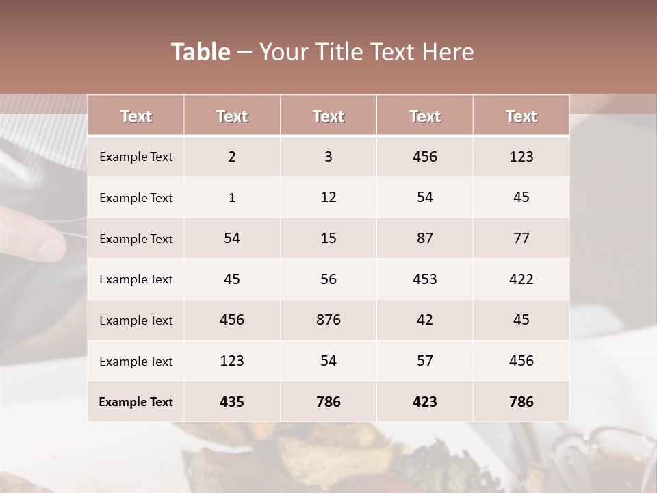 Gathering Objects Healthy PowerPoint Template