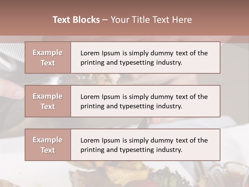 Gathering Objects Healthy PowerPoint Template
