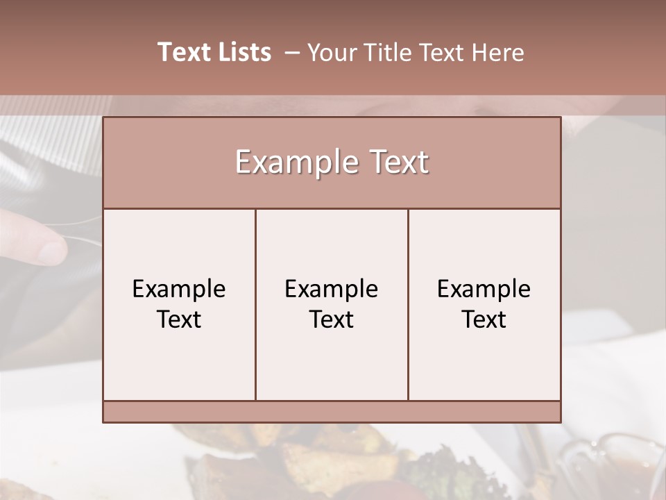 Gathering Objects Healthy PowerPoint Template