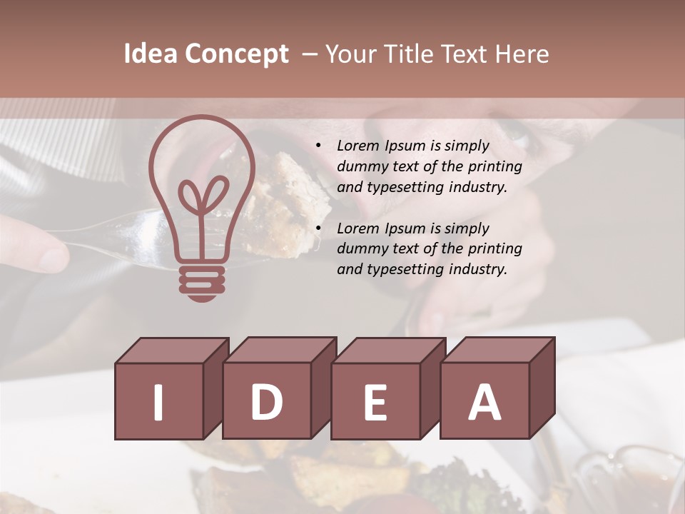 Gathering Objects Healthy PowerPoint Template