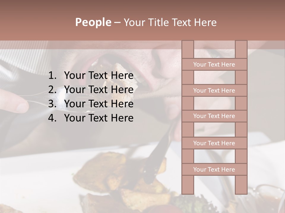 Gathering Objects Healthy PowerPoint Template