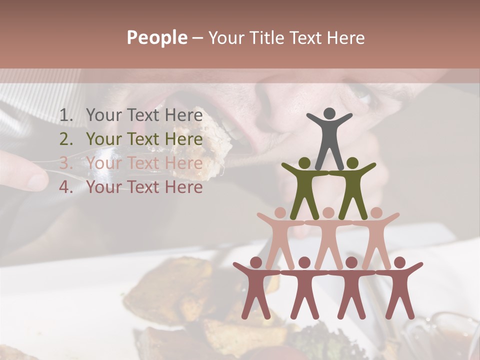 Gathering Objects Healthy PowerPoint Template