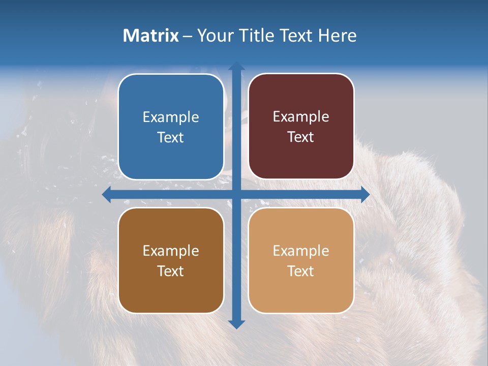 Beautiful Woman In Fur PowerPoint Template