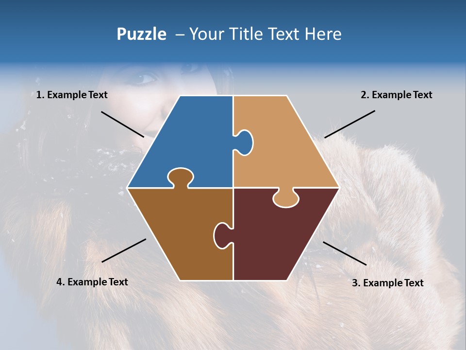 Beautiful Woman In Fur PowerPoint Template