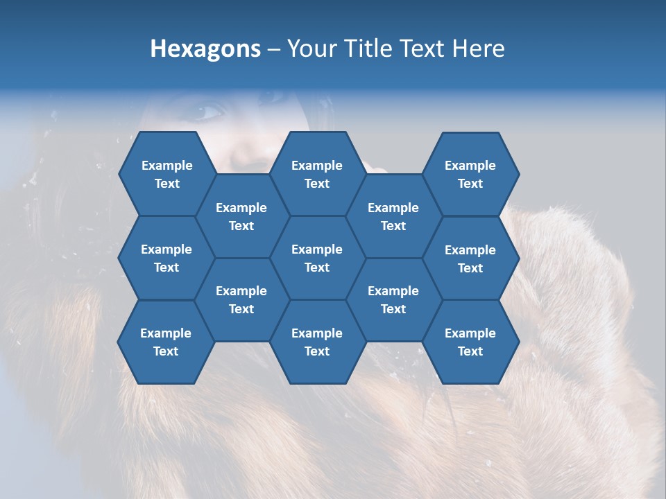 Beautiful Woman In Fur PowerPoint Template