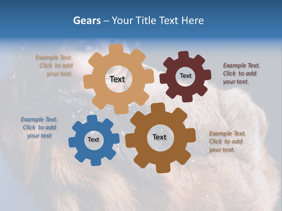 Beautiful Woman In Fur PowerPoint Template