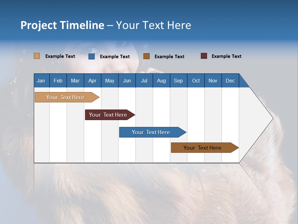 Beautiful Woman In Fur PowerPoint Template