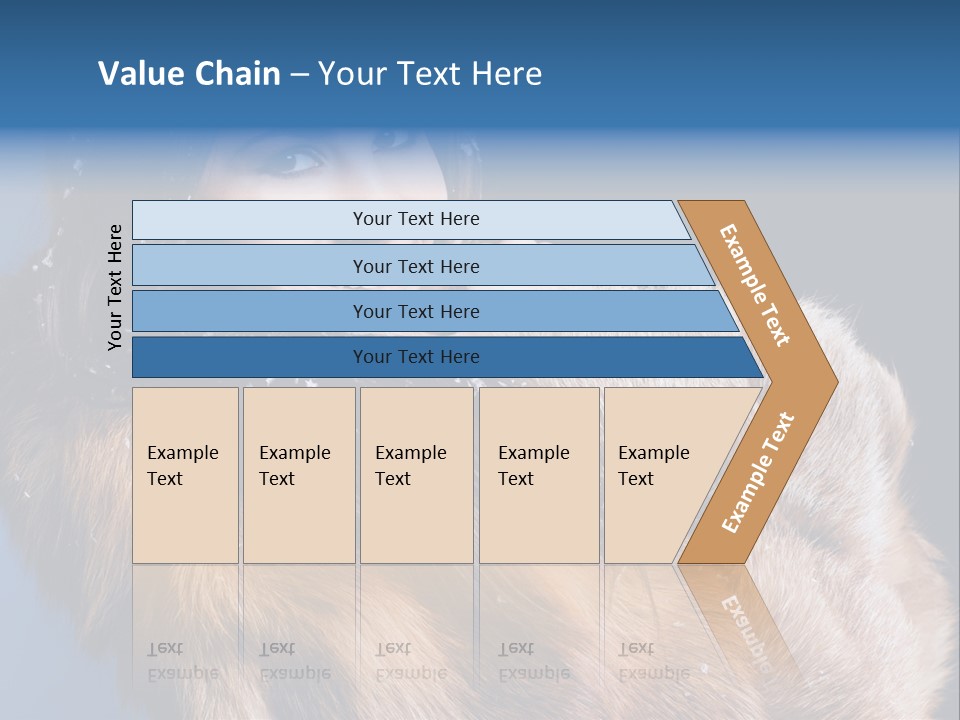 Beautiful Woman In Fur PowerPoint Template