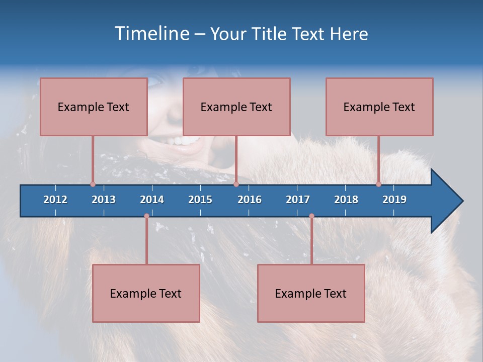 Beautiful Woman In Fur PowerPoint Template