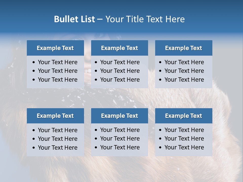 Beautiful Woman In Fur PowerPoint Template