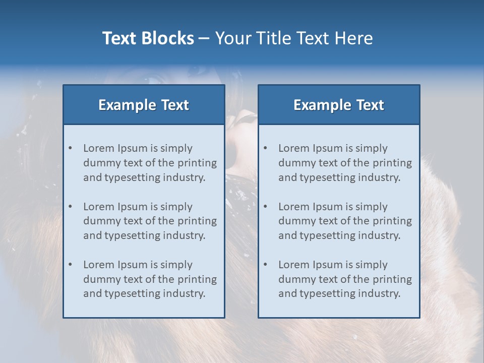 Beautiful Woman In Fur PowerPoint Template