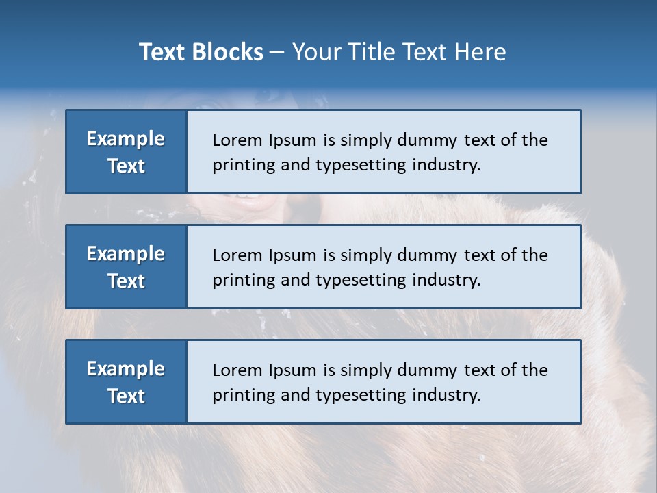 Beautiful Woman In Fur PowerPoint Template