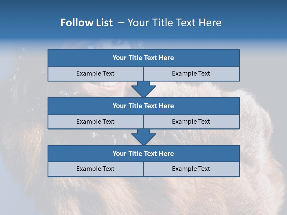 Beautiful Woman In Fur PowerPoint Template