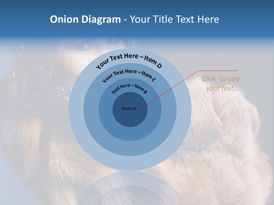 Beautiful Woman In Fur PowerPoint Template