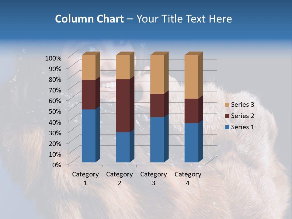 Beautiful Woman In Fur PowerPoint Template